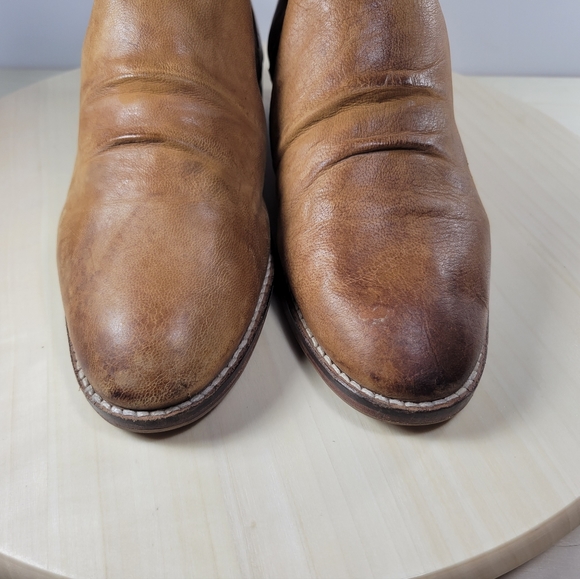 Free People Landslide Brown Leather Ankle Boots Booties Women's Size 8, EU 38 - Picture 10 of 15